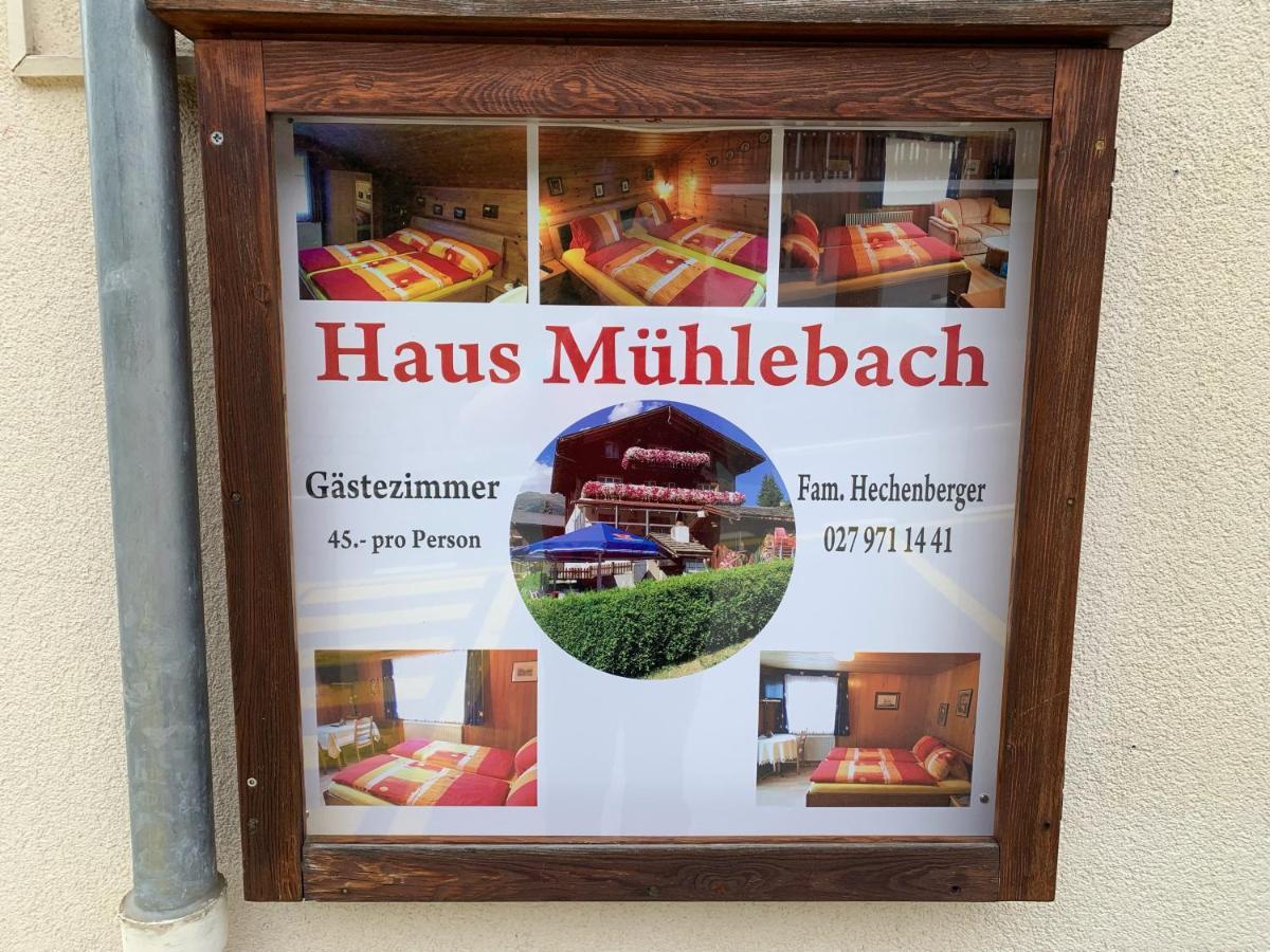 Hotel Haus Muehlebach Ernen Zewnętrze zdjęcie